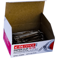 Set 50 agrafe birou pentru organizarea documentelor, din metal cromat, 50 MM